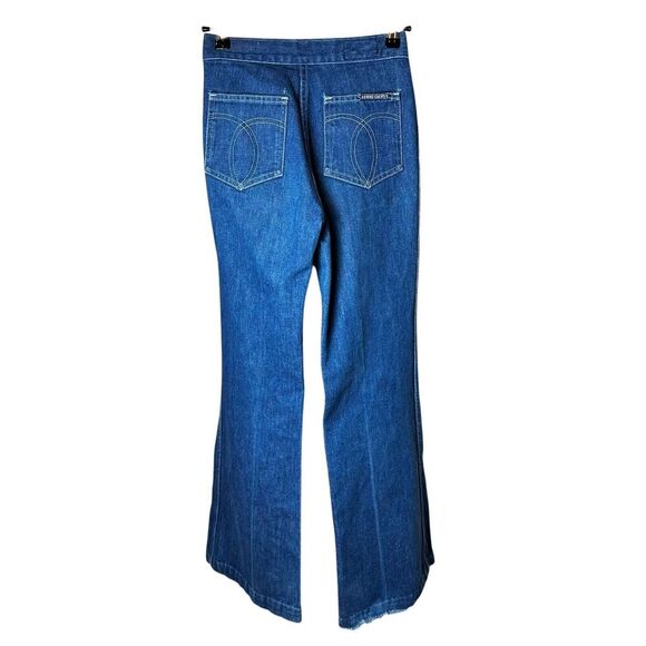 Faded Glory Vtg 70s Flare Bell Bottom Denim Jeans Scovill USA Made Roller Girl - Picture 2 of 10